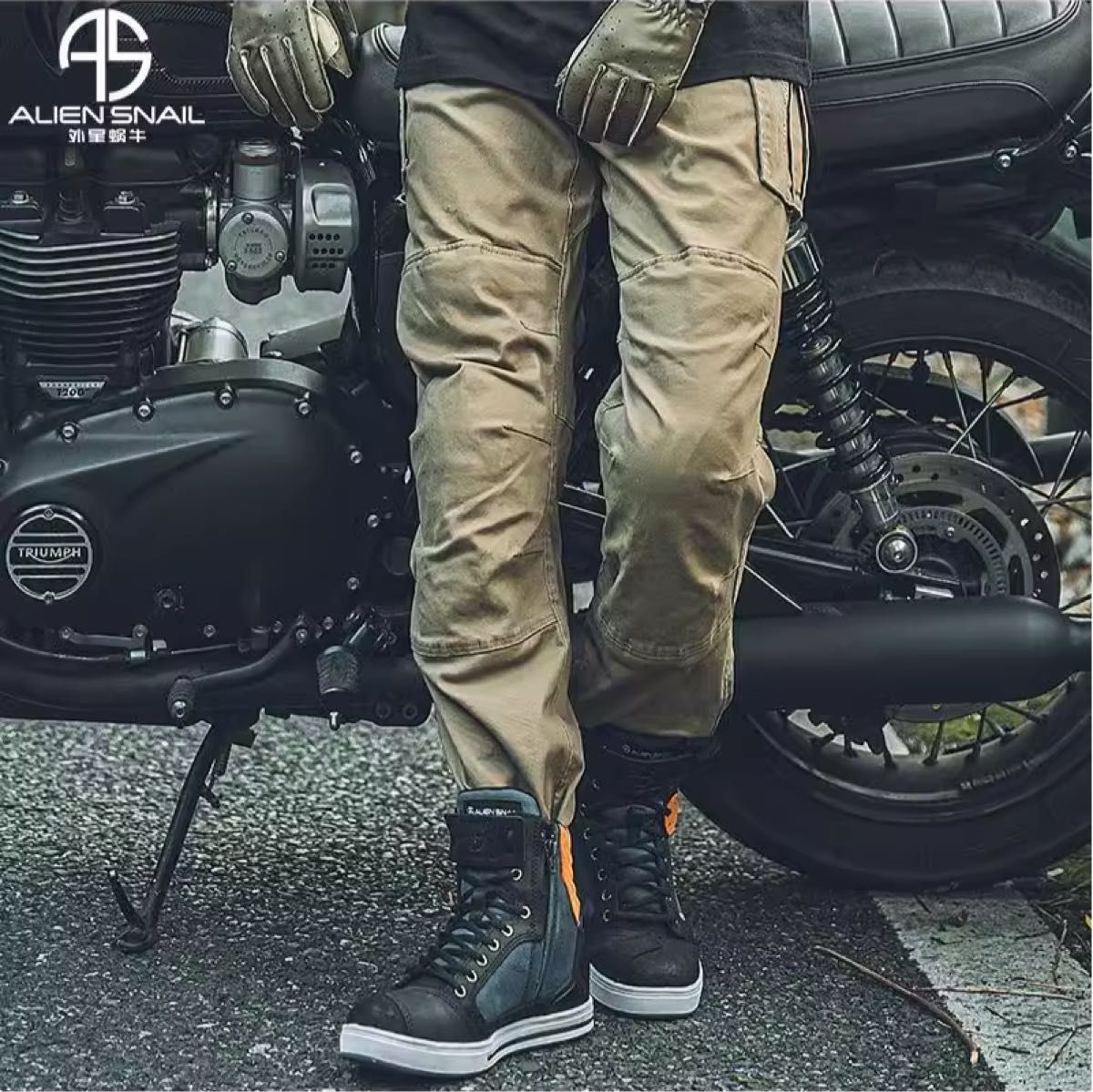 [新品] モーターサイクル用のライディングパンツ，ニーパッド付き，バイク用の安全パンツ，エルボーパッドも付いています Sサイズ