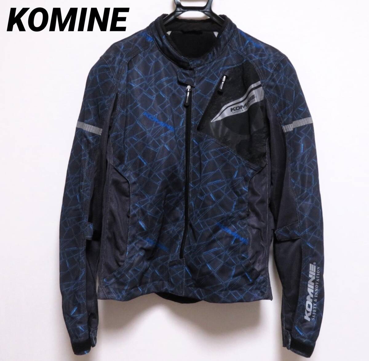 未使用に近い極美品 KOMINE コミネ プロテクトフルメッシュジャケット ライディング バイクウエア メンズ 紳士 大きめサイズ XL 春夏物の画像1