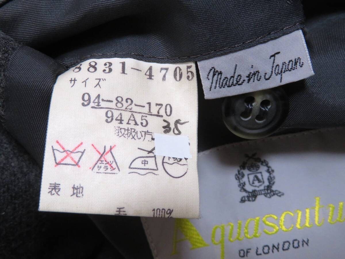  прекрасный товар Aquascutum Aquascutum tailored jacket серебряный кнопка мужской блейзер общий подкладка 2. бизнес Golf джентльмен 94A5 осень-зима предмет 