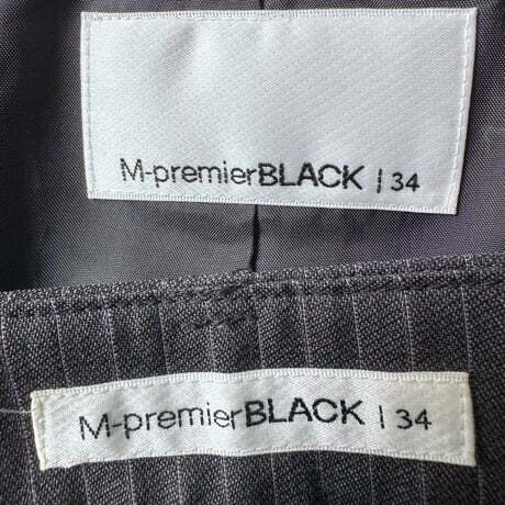 NC845ね@ M-premier BLACK CERRUTI 美品 春夏 スーツ セットアップ ジャケット パンツ レディース サイズ34　 0.6_画像9