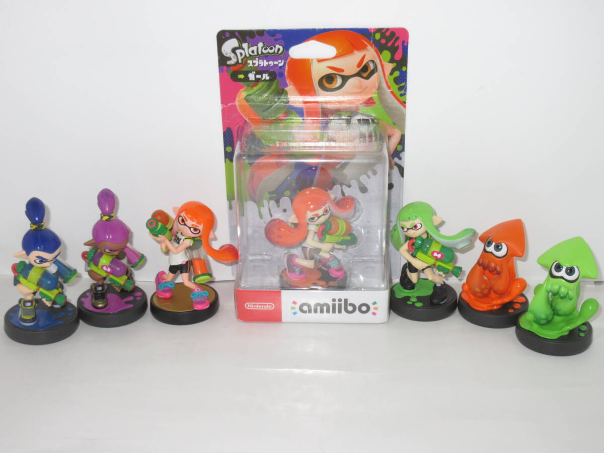 SWITCH amiibo 全23体 全種ギア 19種 フルセット タコ スプラトゥーン3 ガール 新品 限定グリーンガール 紫ボーイ イカ すりみ連合アミーボ_画像2