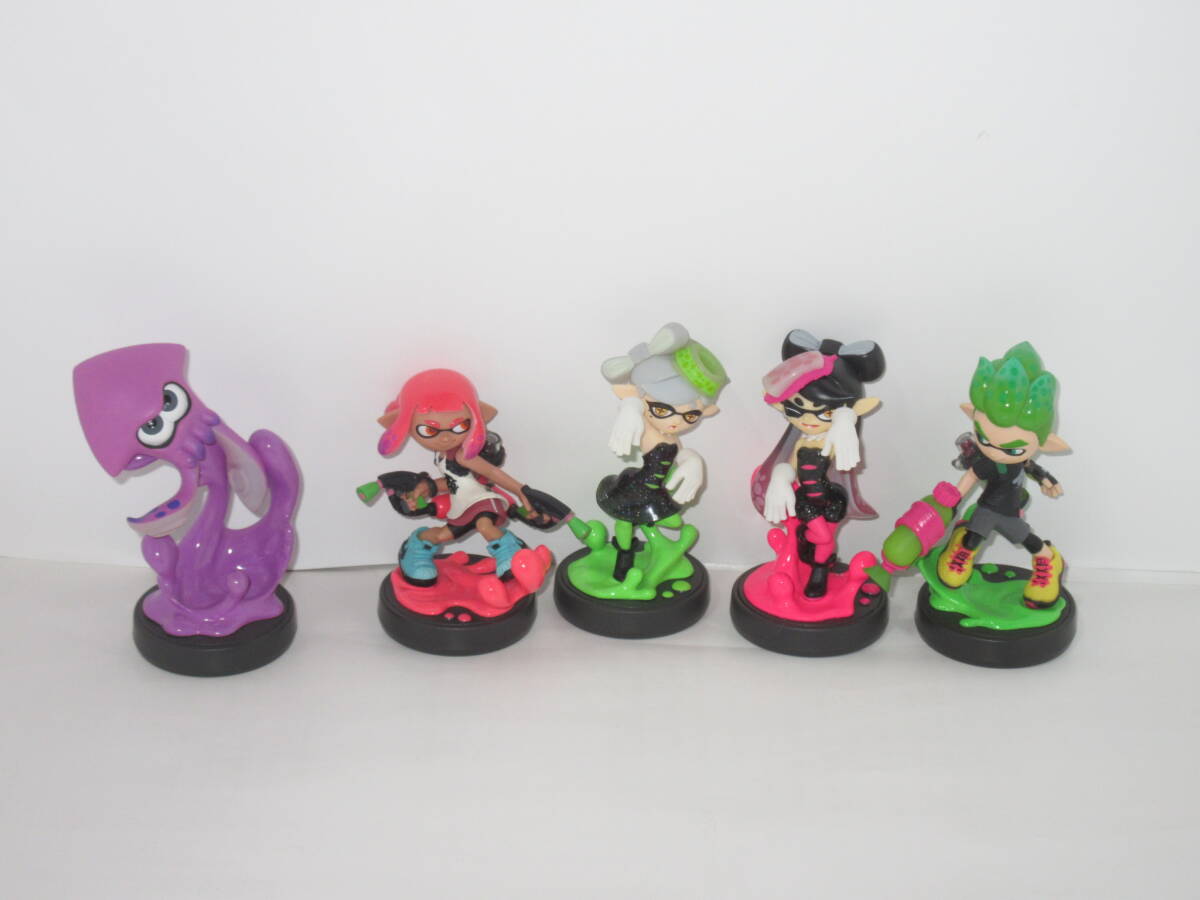 SWITCH amiibo 全23体 全種ギア 19種 フルセット タコ スプラトゥーン3 ガール 新品 限定グリーンガール 紫ボーイ イカ すりみ連合アミーボ_画像5