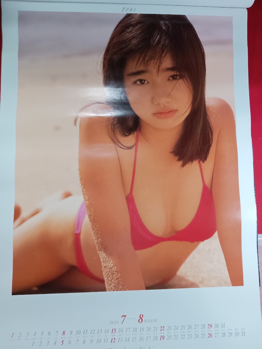西尾悦子（悦子） 1990年カレンダー 表紙含め全7枚の画像6