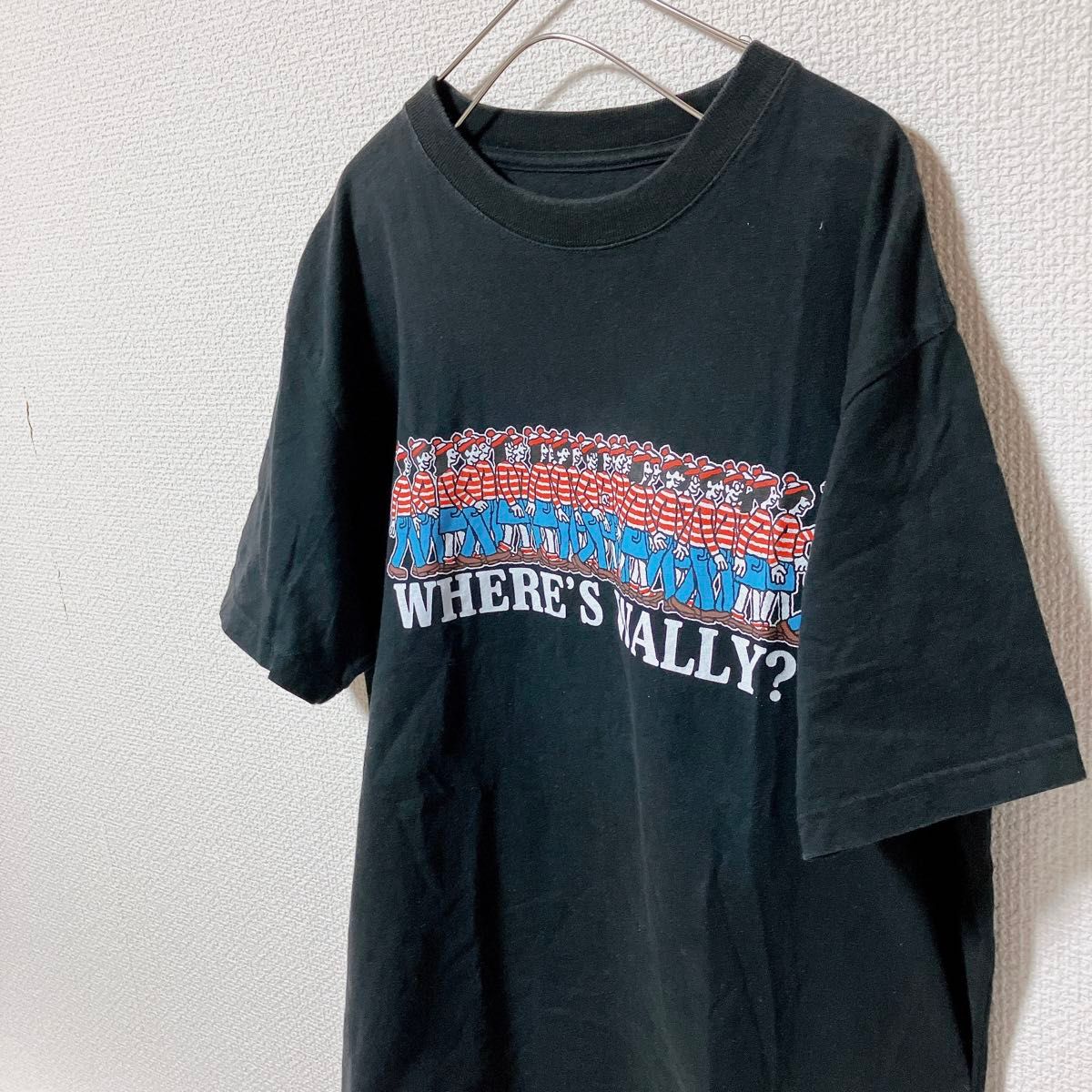 where'swally? ウォーリーを探せ 半袖Tシャツ 黒 XL