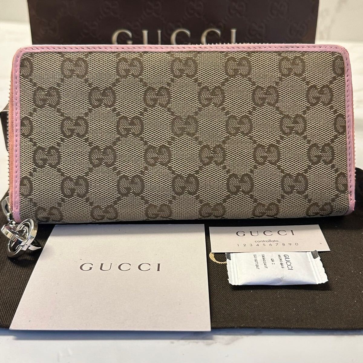 グッチ GUCCI 財布 長財布 GGキャンバス ラウンドファスナー レディース の画像2