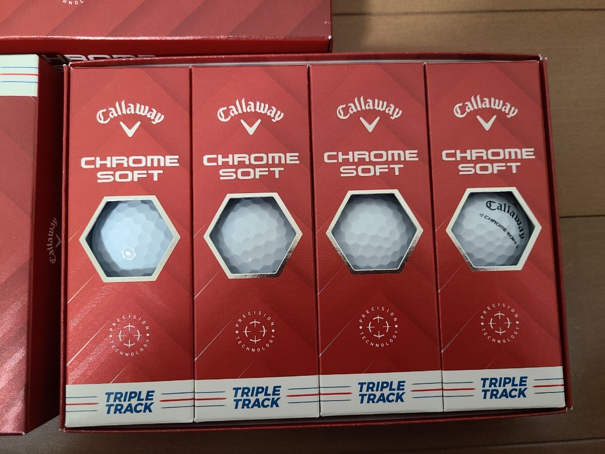 ○未使用○Callaway 最新モデル クロムソフト トリプルトラックゴルフボール ホワイト色3ダース の画像2