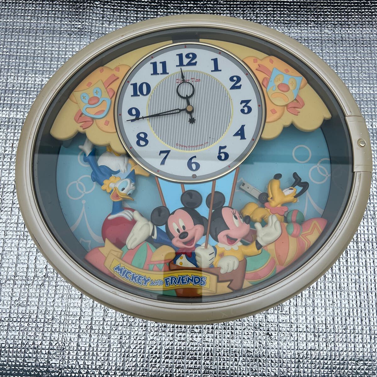 Disney Time 時計 昭和レトロ ディズニー ミッキーマウス の画像1