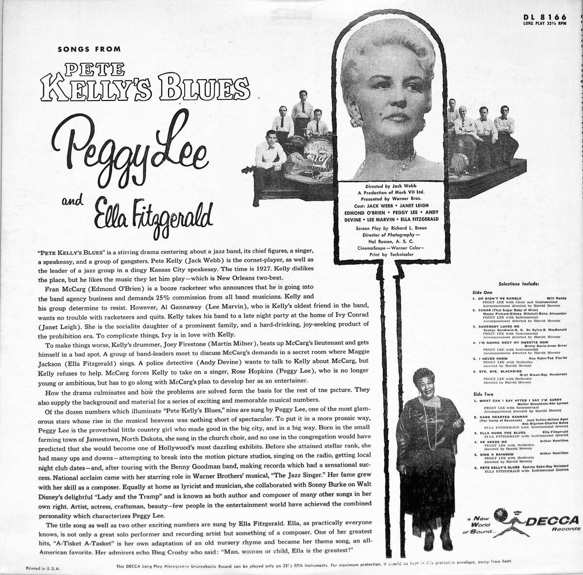 A00591480/LP/ペギー・リー (PEGGY LEE) & エラ・フィッツジェラルド (ELLA FITZGERALD)「Songs From Pete Kellys Blues」の画像2