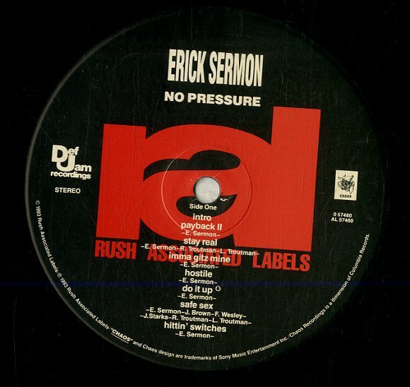 A00589707/LP/エリック・サーモン (ERICK SERMON・EPMD)「No Pressure (1993年・0-57460・ヒップホップ・HIPHOP)」の画像3