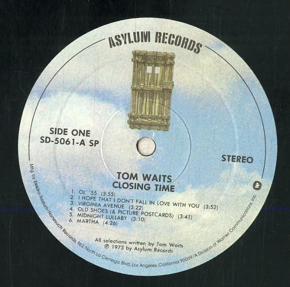 A00592683/LP/トム・ウェイツ (TOM WAITS)「Closing Time (1979年・SD-5061・ブルースロック・ピアノブルース・アヴァンギャルドJAZZ)」の画像3