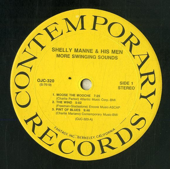 A00592818/LP/シェリー・マン & ヒズ・メン「More Swinging Sounds (1987年・OJC-320・スウィングJAZZ・コンテンポラリーJAZZ)」の画像3