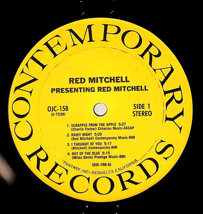 A00591400/LP/レッド・ミッチェル「Presenting Red Mitchell」の画像3