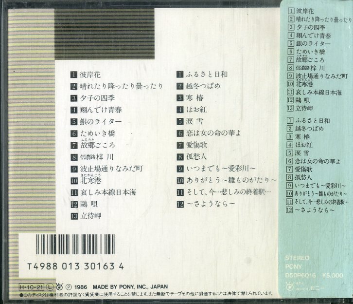 D00160032/CD2枚組/森昌子「A面コレクション II (1986年・D50P-6016)」の画像2