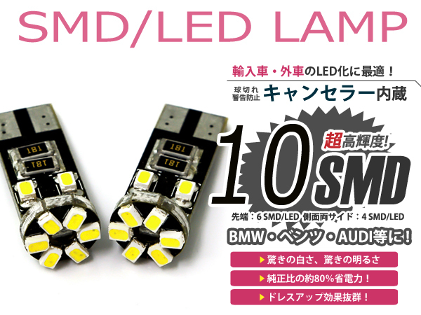 メルセデスベンツ SLKクラス R171 LED ポジション キャンセラー2個セット 点灯 防止 ホワイト 白 ワーニングキャンセラー SMD_画像1