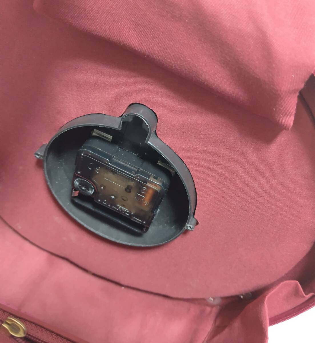 アンティーク調 ハンドバッグ 時計型バッグ ショルダーバッグ ゴシック クロックバッグ 置き時計 ゴスロリ ヴィンテージ調 赤 レッドの画像4