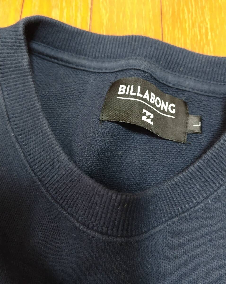 BILLABONG ビラボン ロンハーマン取扱ブランド トレーナー スウェットシャツ プルオーバー サーフプリント 紺色 ネイビー L メンズの画像3