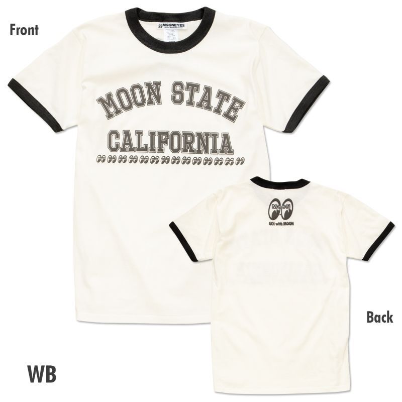 送料200円より　MOON State Californiaトリム Tシャツ [TM884]　MOONEYES　Mサイズ_画像1
