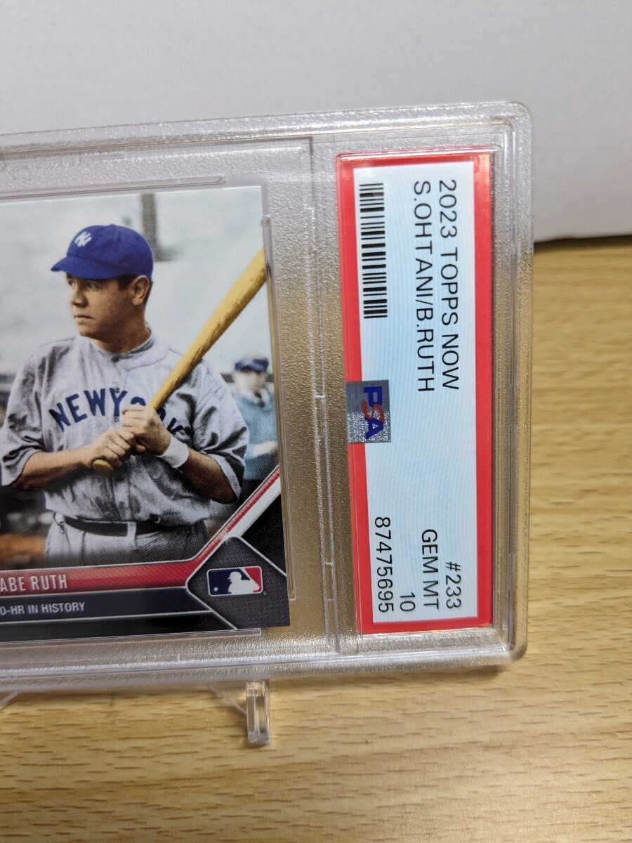 【PSA10】 2023 Topps Now PSA10】大谷翔平＆ベーブルース◆ 100HR&500奪三振 （ Shohei Ohtani ）_画像3