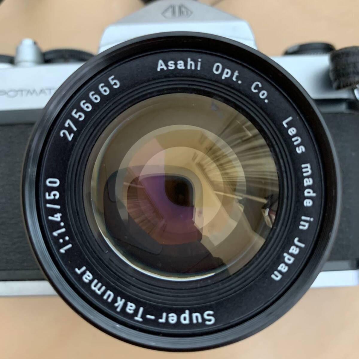 m090）ASAHI PENTAX アサヒペンタックス SP SPOTMATIC Super-Multi-Coated TAKUMAR 1:1.4/50 フィルムカメラ 一眼レフの画像3