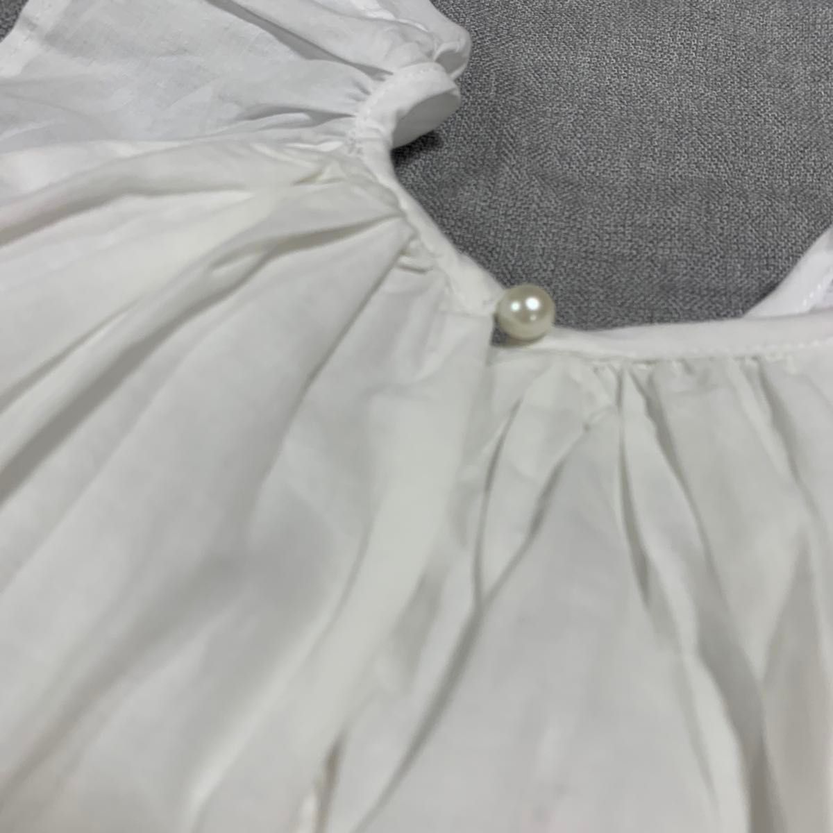 【新品未使用】US18M TAHARI タハリ　ワンピース　チュニック　レース 女の子 ベビー ホワイト ドレス
