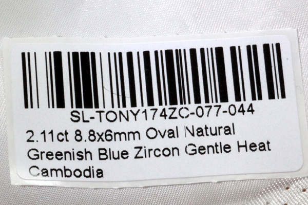 ![ super-discount ] proof ~Tag~ attaching natural oval natural green blue zircon 2.11ct[19]