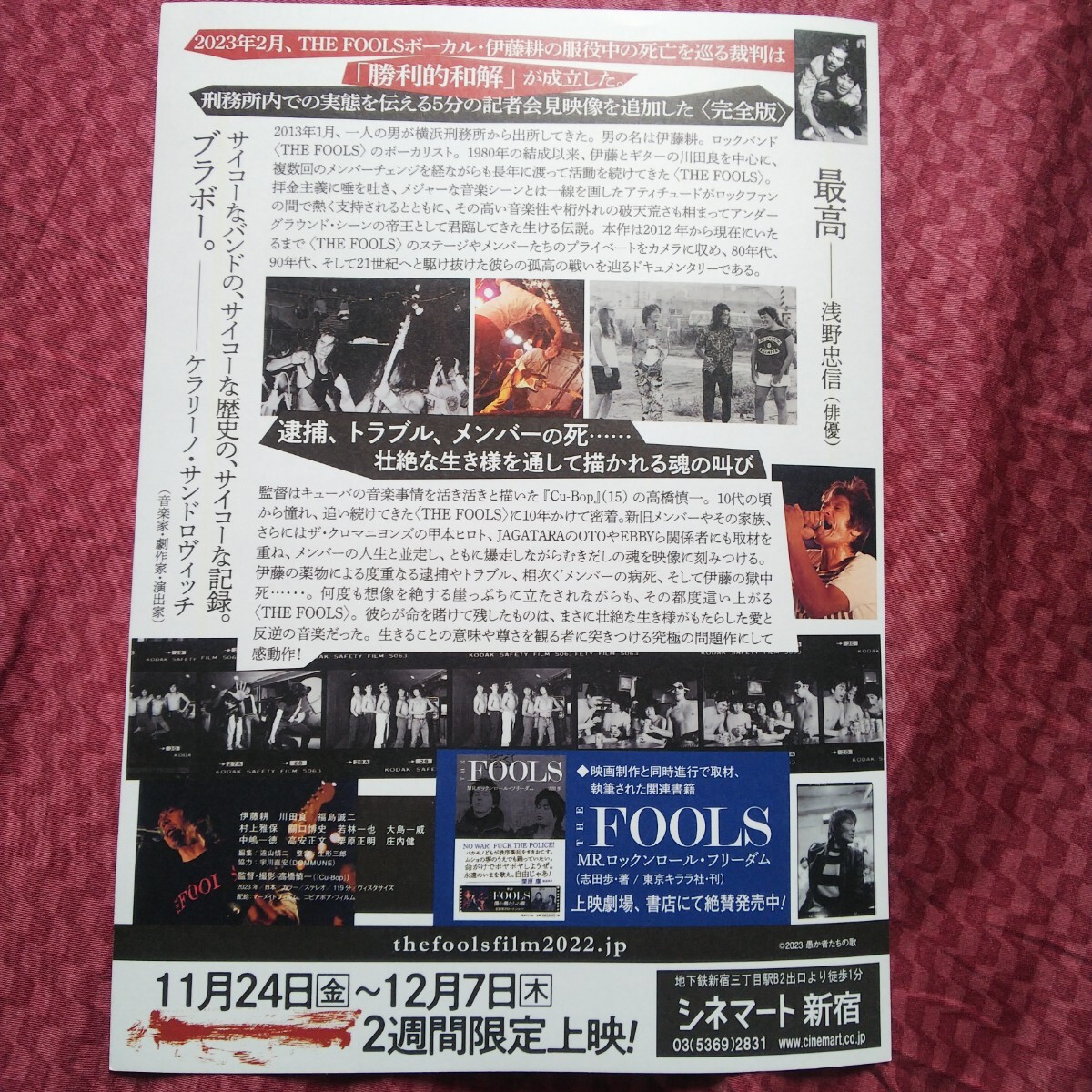  movie [THE FOOLS.. person ... .] leaflet 