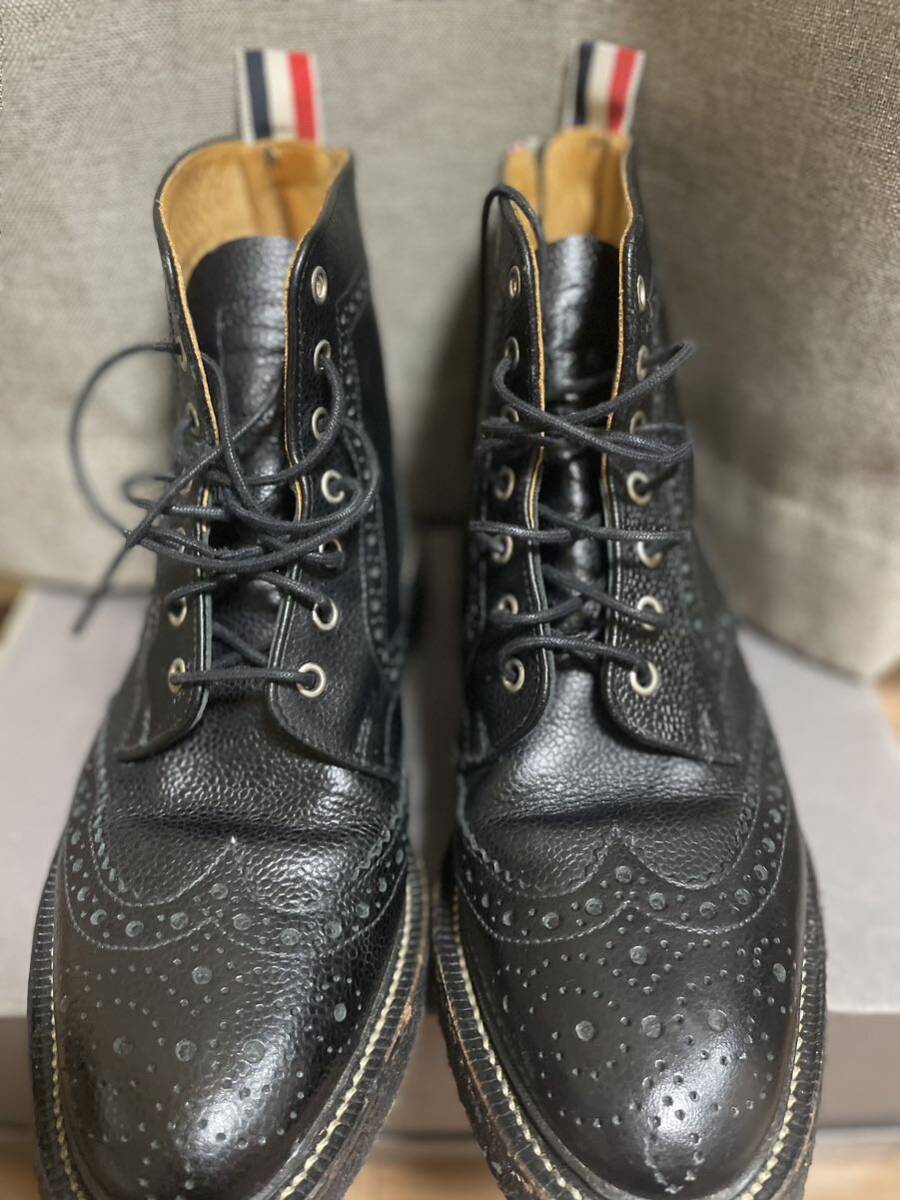 希少 Thom browne ウィングチップ ブーツ バックジッパーの画像3