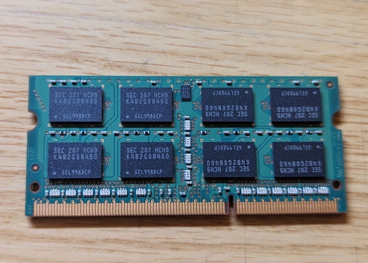 SAMSUNG PC3-10600S 4GB 1枚 DDR3 ノートパソコン用 メモリ_画像2