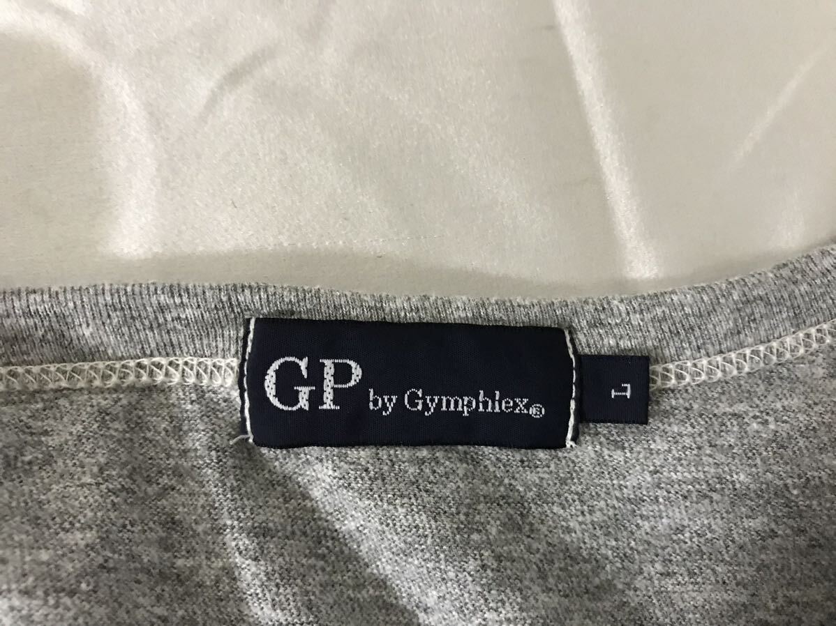 本物ジムフレックスGP Gymphlexコットンロゴ刺繍半袖TシャツメンズサーフアメカジミリタリーワークグレーL日本製_画像4