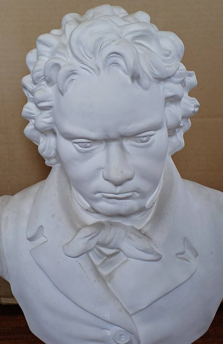 レトロ ベートーベン 石膏像 中古・長期保管品 高さ約５５cm 重量約８ｋｇの画像2