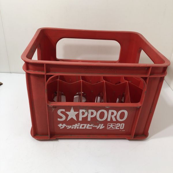 SAPPORO サッポロビール ビールケース 大20本 昭和レトロ 収納箱 AAA0301大3594/0418_画像1