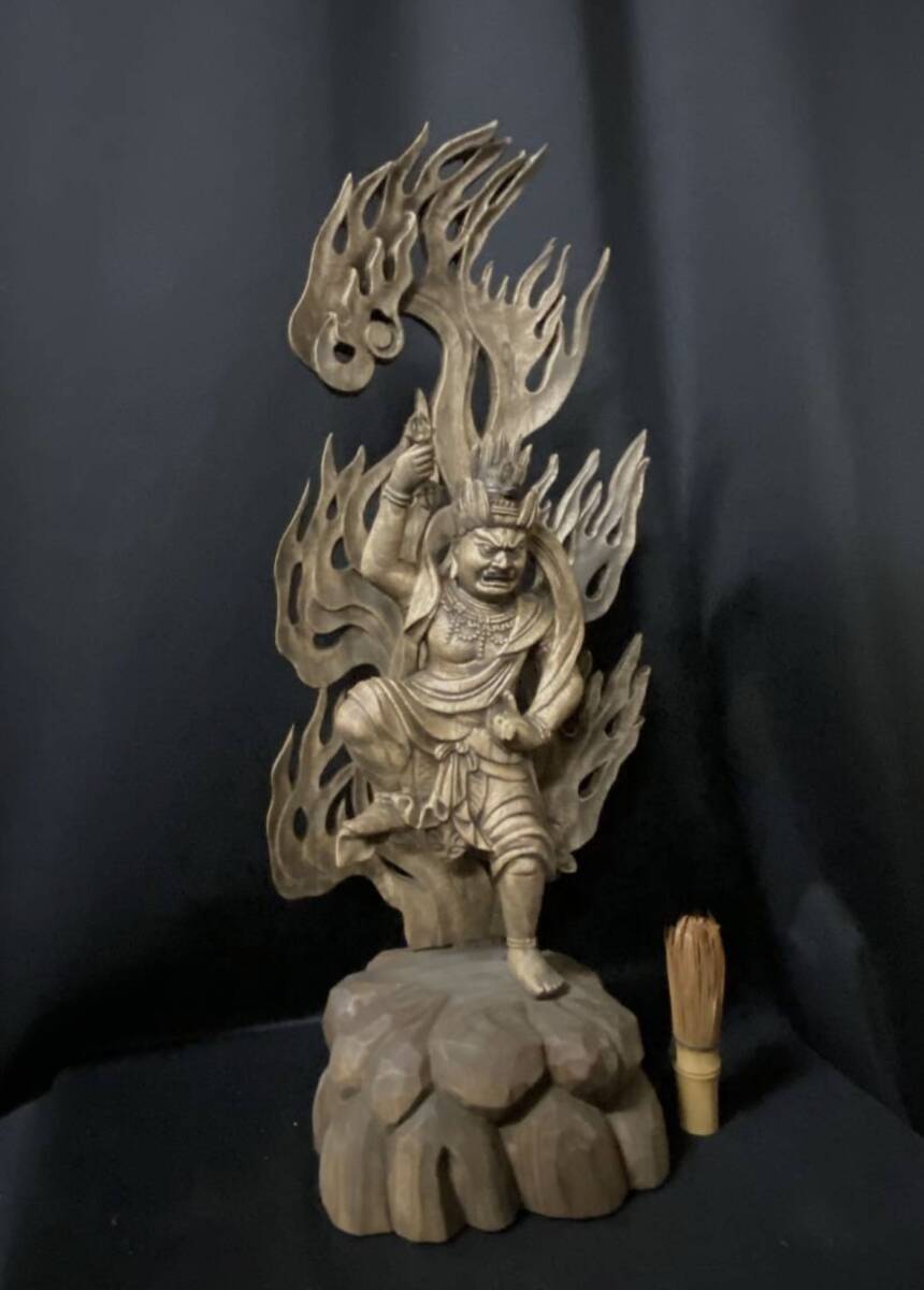  large 55cm. wave sculpture Buddhism handicraft tree carving Buddhism precise sculpture ... finishing goods warehouse . right reality . image 