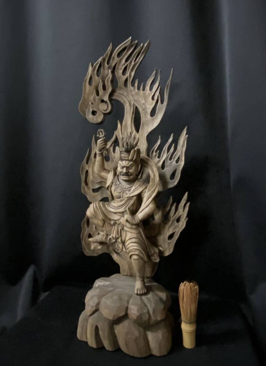  large 55cm. wave sculpture Buddhism handicraft tree carving Buddhism precise sculpture ... finishing goods warehouse . right reality . image 