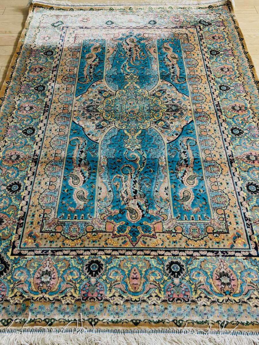 百貨店展示品 Negin Mashhad Helel工房 シルク100% 最高峰225万 百貨店展示品 Negin Mashhad Helel工房 シルク100% 最高峰225万