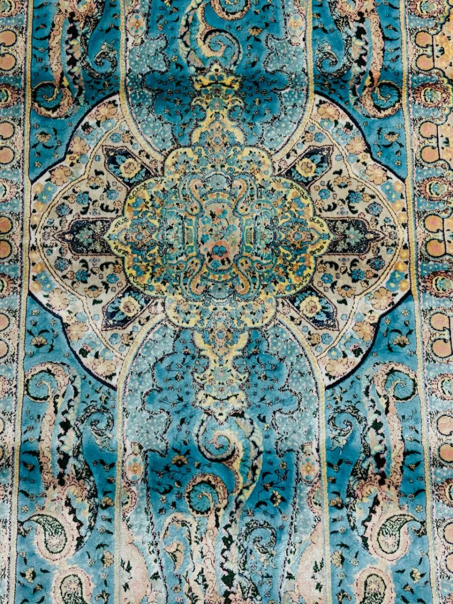 百貨店展示品 Negin Mashhad Helel工房 シルク100% 最高峰225万 百貨店展示品 Negin Mashhad Helel工房 シルク100% 最高峰225万