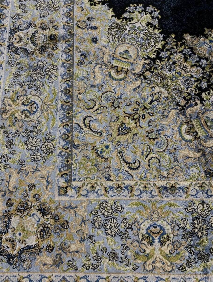 百貨店展示品 Negin Mashhad Helel工房シルク100％ 最高峰225万ノット イラン産 手織り 高級ペルシャ絨毯 148×223cm #1の画像6