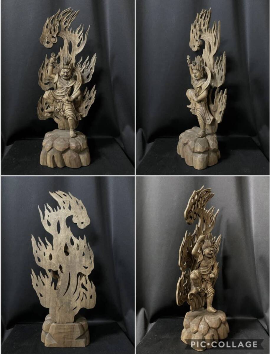  large 55cm. wave sculpture Buddhism handicraft tree carving Buddhism precise sculpture ... finishing goods warehouse . right reality . image 