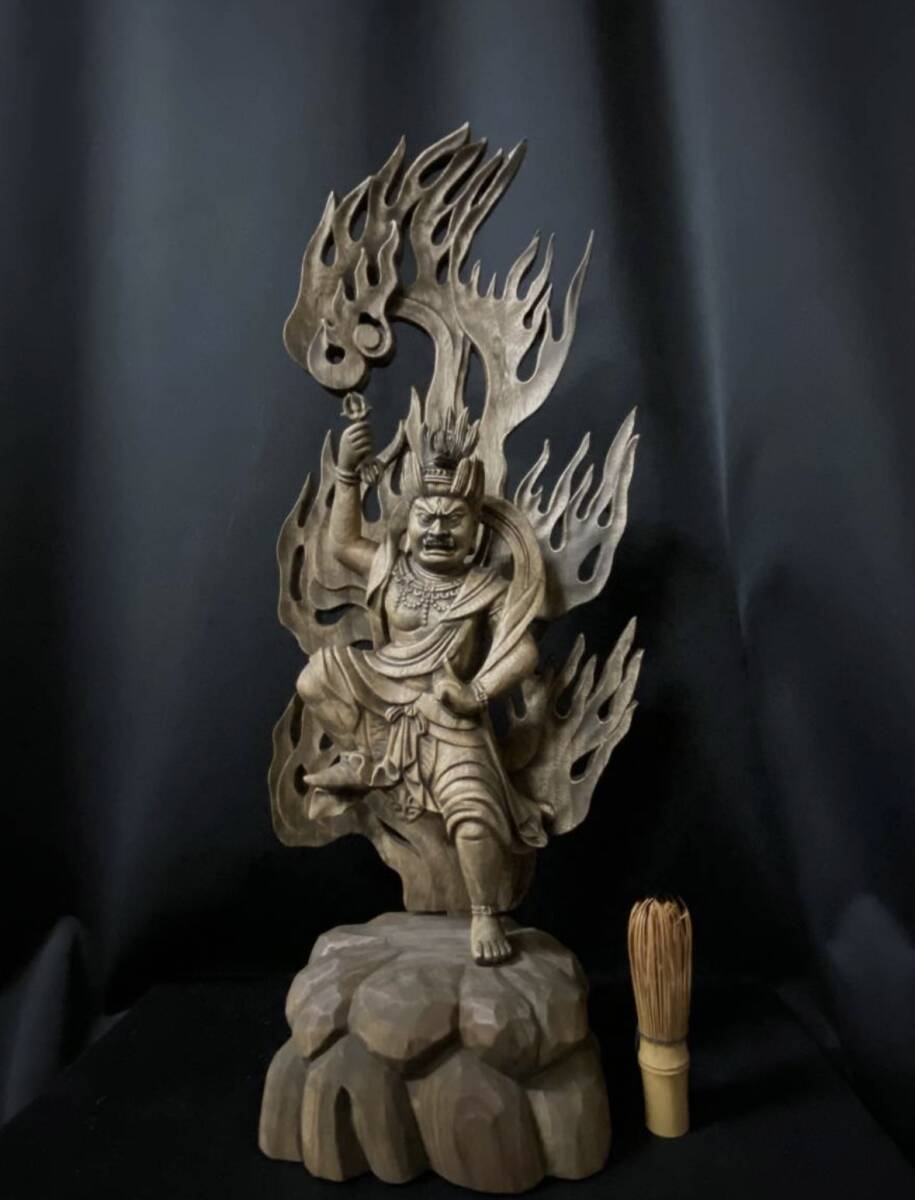  large 55cm. wave sculpture Buddhism handicraft tree carving Buddhism precise sculpture ... finishing goods warehouse . right reality . image 