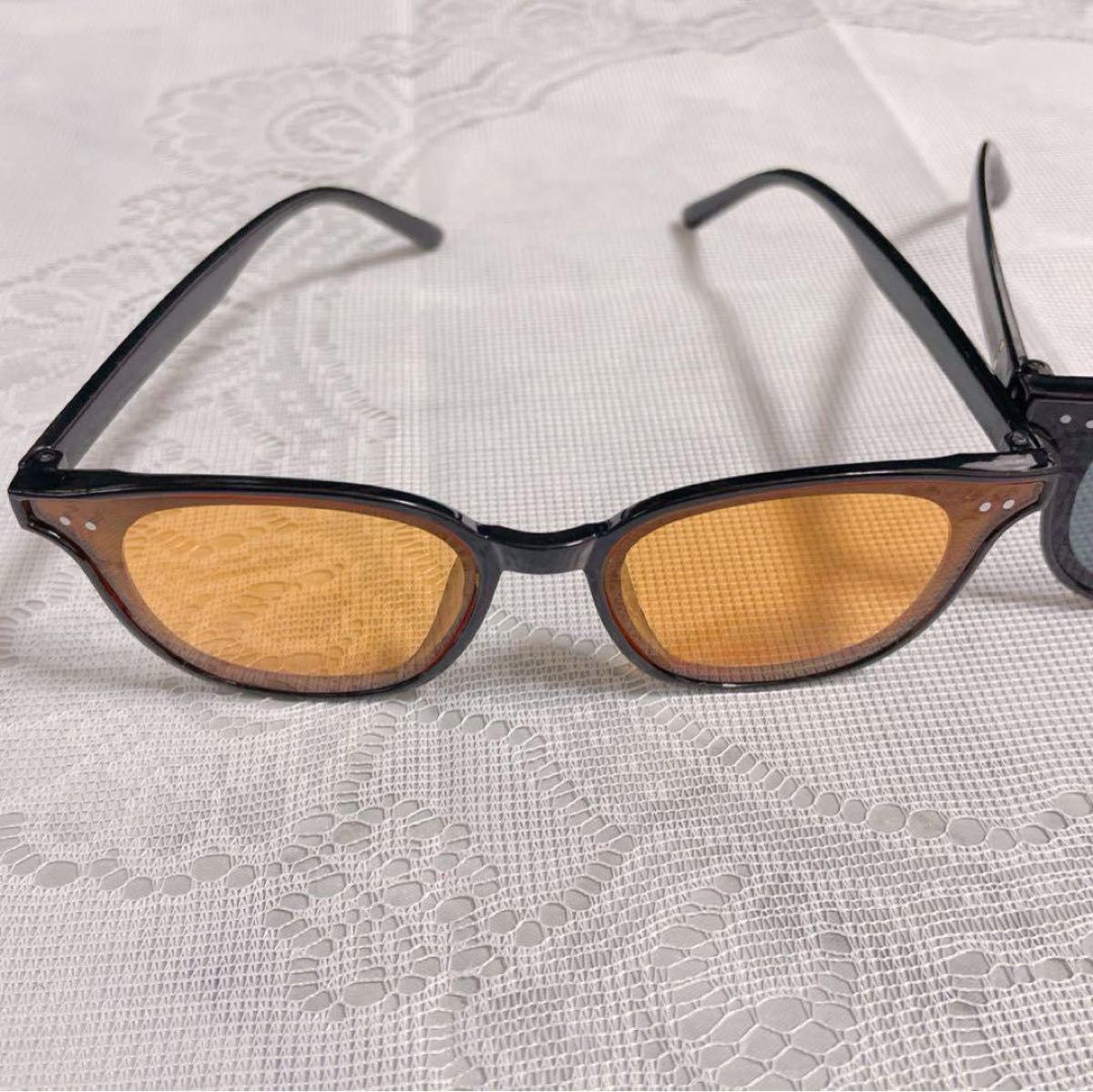サングラス メンズ レディース 眼鏡 芸能人愛用 メガネ 男女兼用 2セット ブラック ブラウン