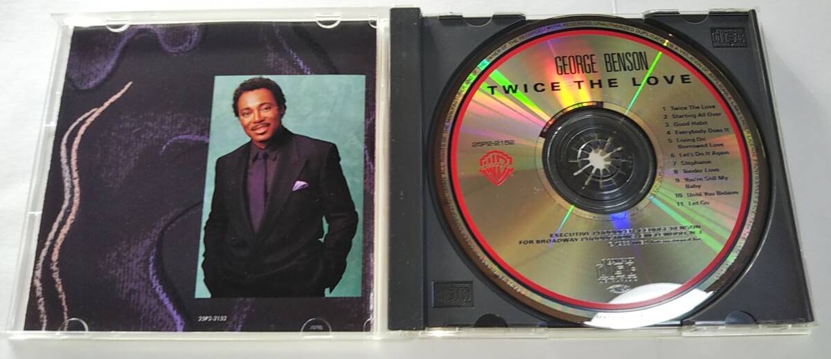 【George Benson ジョージ・ベンソン「Twice The Love」・日本盤CD：25P2-2152・Reissue/88年盤・再生確認済・自宅保管品】_画像3