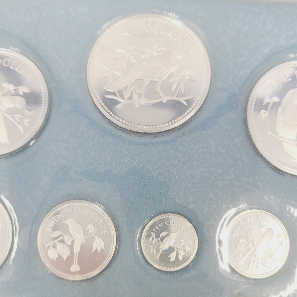 ① 1974年 ベリーゼ国 新貨幣 プルーフセット フランクリン・ミント 硬貨 貨幣 銀貨 コイン 外国 海外 ビンテージ Belizeの画像5