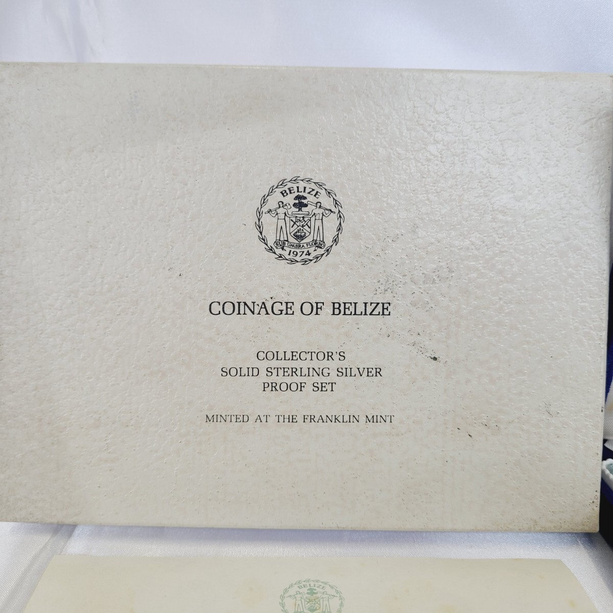①　1974年 ベリーゼ国 新貨幣 プルーフセット　フランクリン・ミント 硬貨 貨幣　銀貨 コイン 外国 海外 ビンテージ Belize