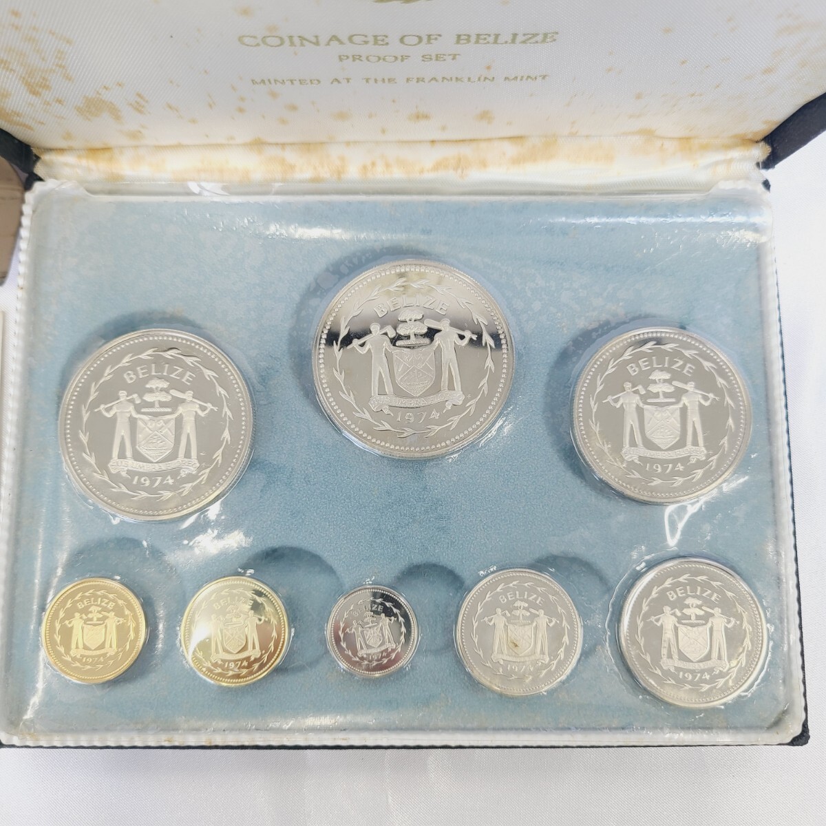 ② 1974 year Berry ze country new money proof set Frank Lynn * mint coin money silver coin coin foreign abroad Vintage Belize