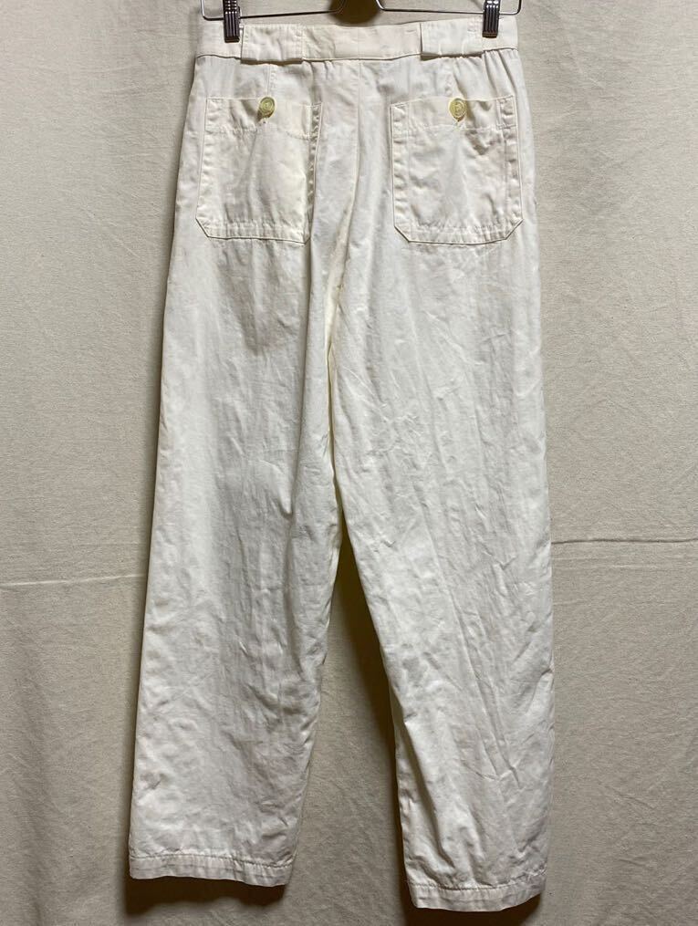  Old Italy made GIANFRANCO FERRE white Baker pants old clothes 90s Vintage Jean flakofere cotton work pants 