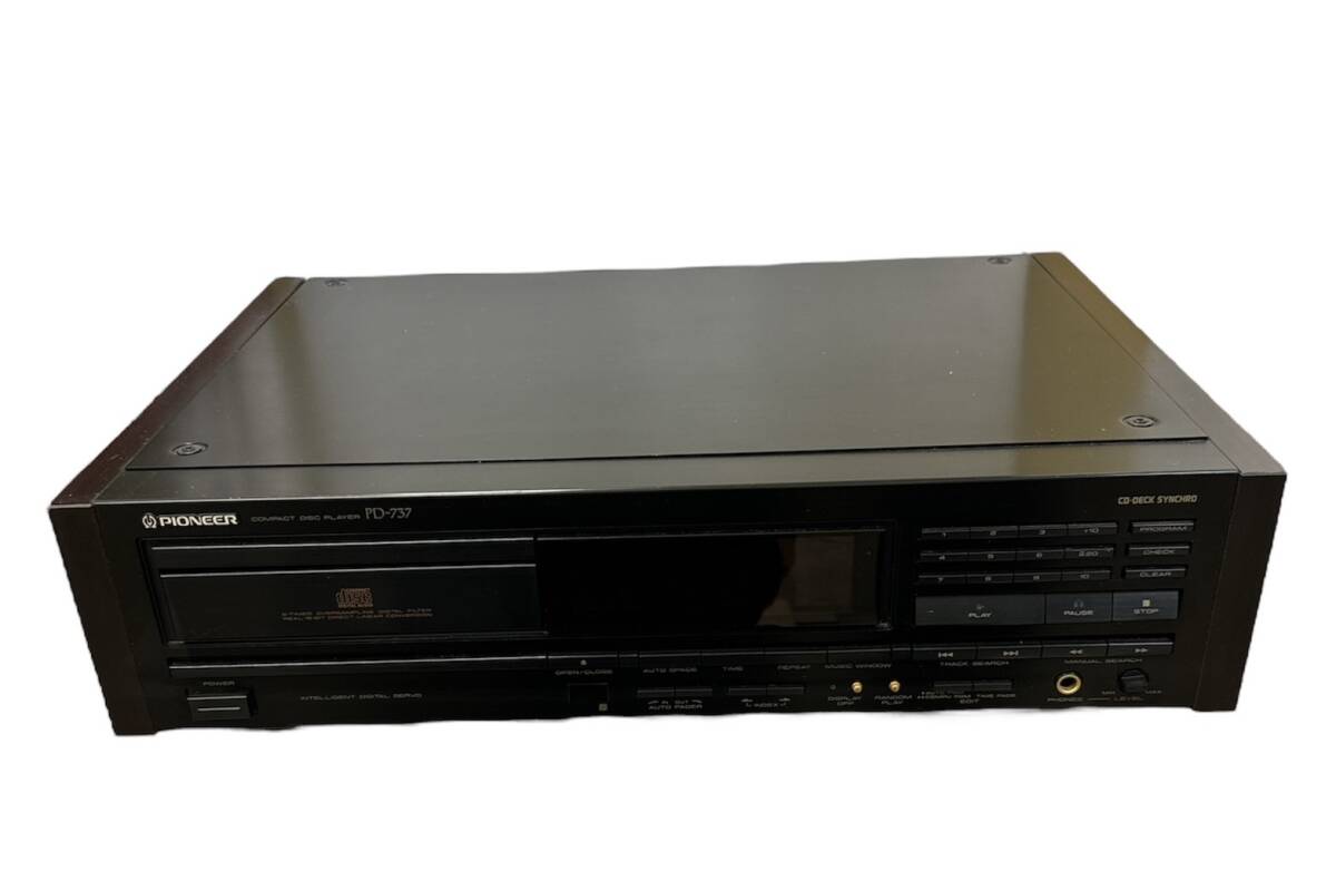 D【1円スタート！通電のみ確認OK】Pioneer パイオニア CDプレーヤー PD-737 中古 現状品 詳細不明 ジャンク オーディオ機器の画像1