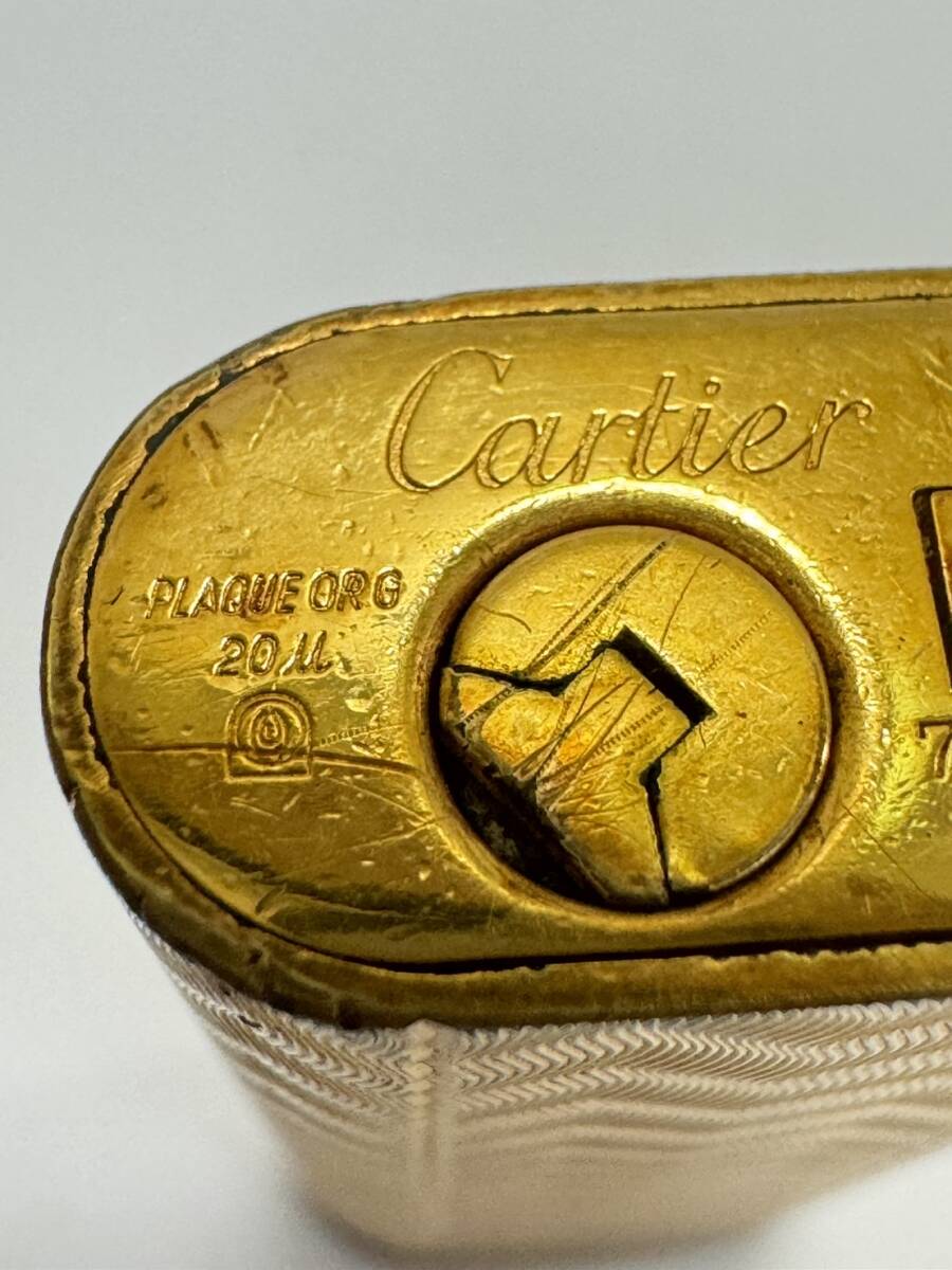 【1円スタート！火花確認OK】Cartier カルティエ オーバル型 ローラー式 ガスライター ゴールド色 喫煙具 たばこ 煙草 ヴィンテージの画像8