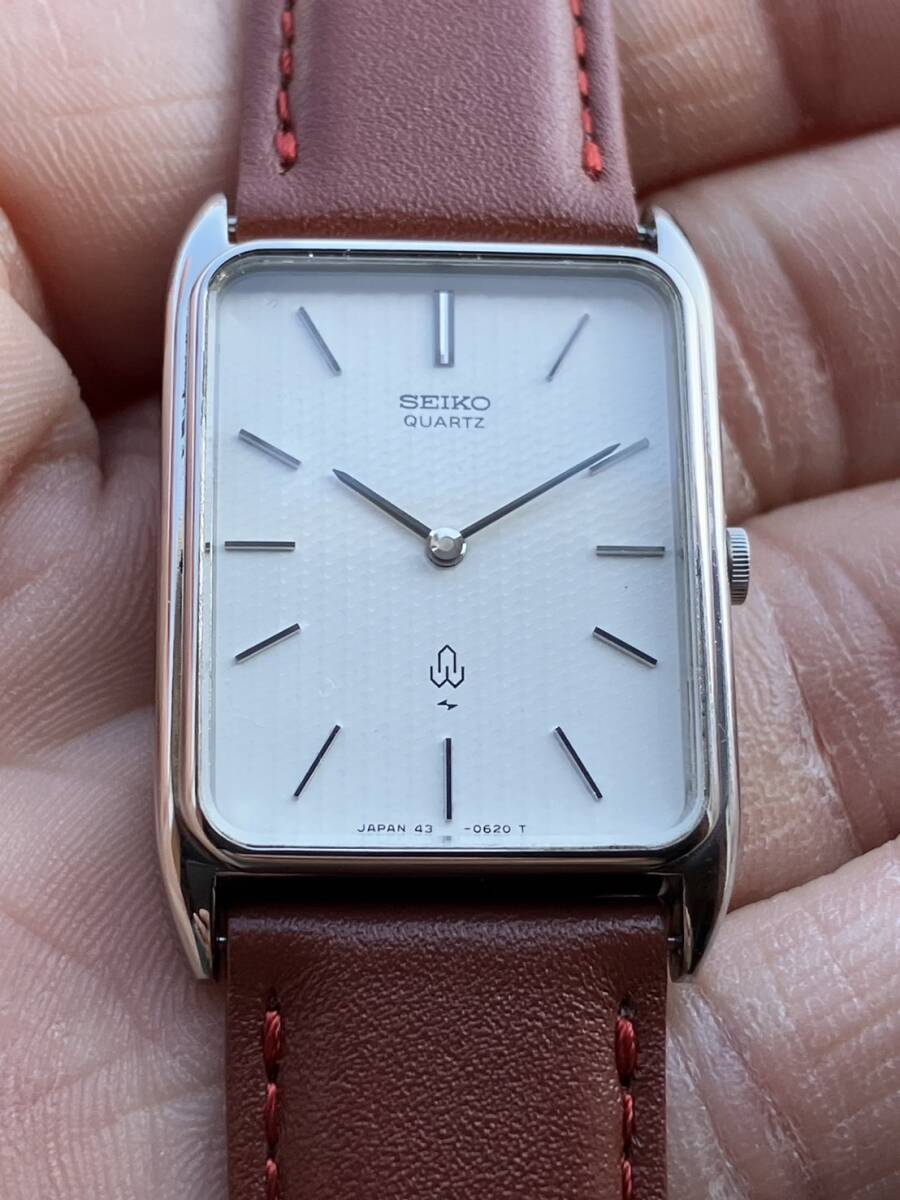  неиспользуемый товар 1976 год не использовался Seiko Chariot 43-3260 CNB090 квадратное работа товар кварц мужские наручные часы Vintage изменение циферблат 