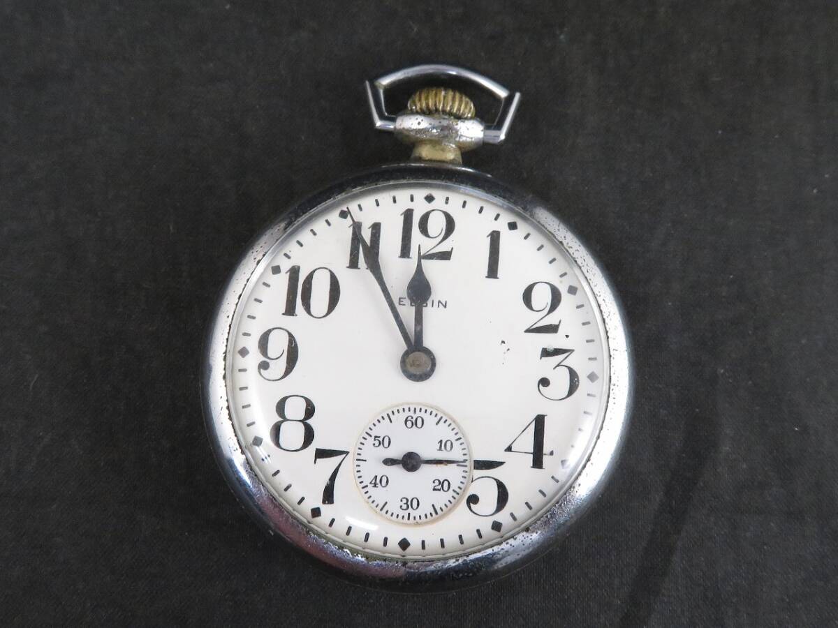 1円～ ELGIN エルジン 懐中時計 USA製 手巻き ジャンクの画像1