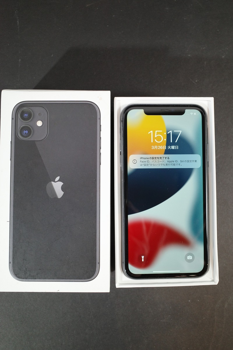 中古品 iPhone11 128GB ブラック MWM02J/A au ジャンク