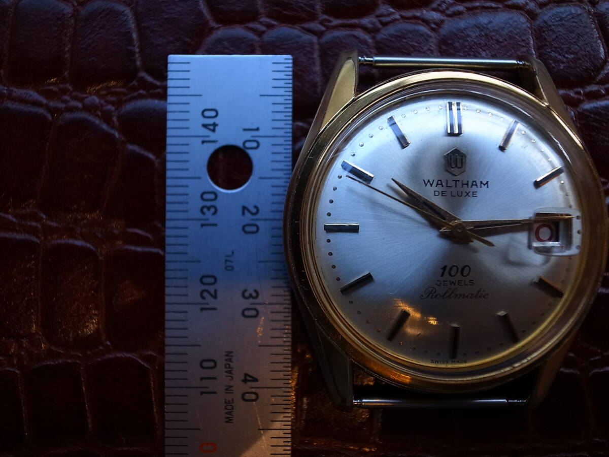 WALTHAM 100石 稼働品 腕時計 メンズ ゴールド １円の画像7